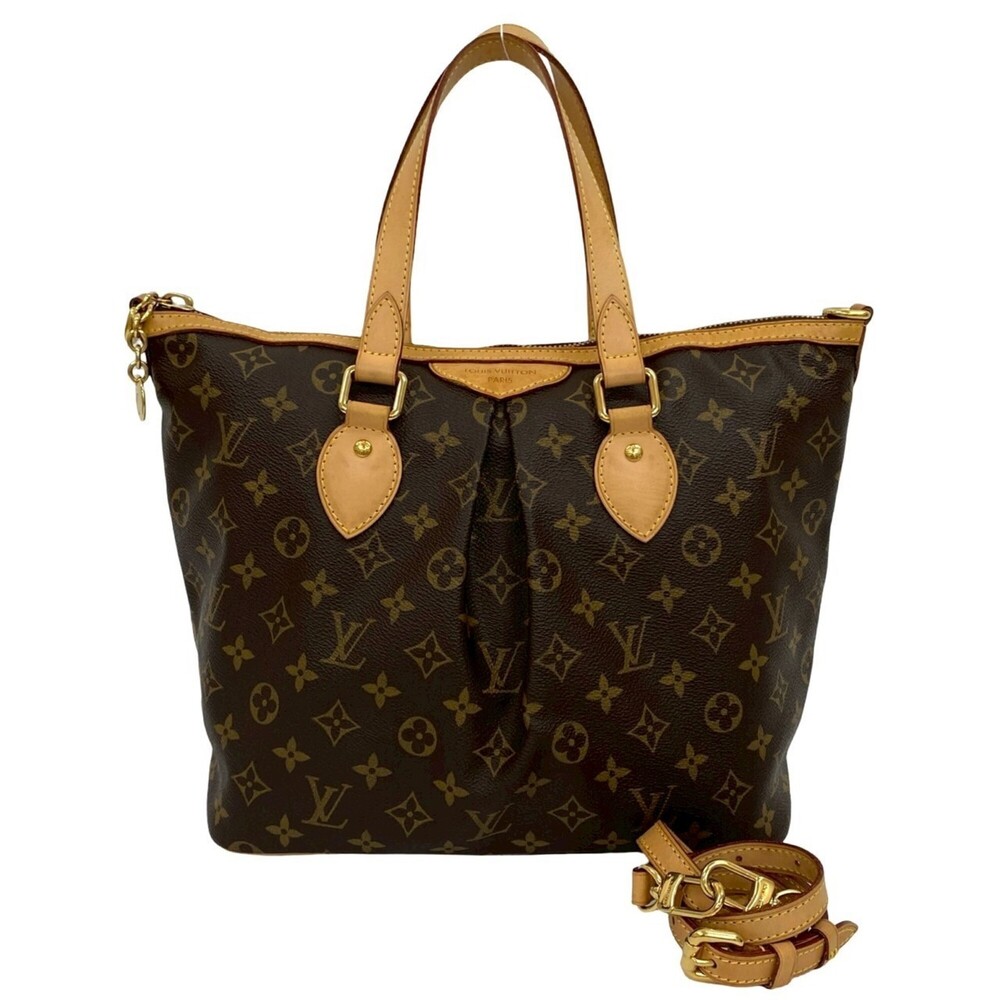 LOUIS VUITTON Authentic Brown Monogram Leather Shoulder Bag